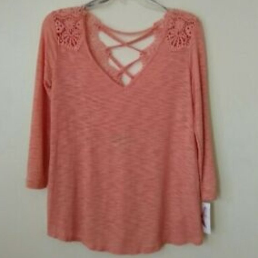 Jessica Simpson women Tops blouse peach color M